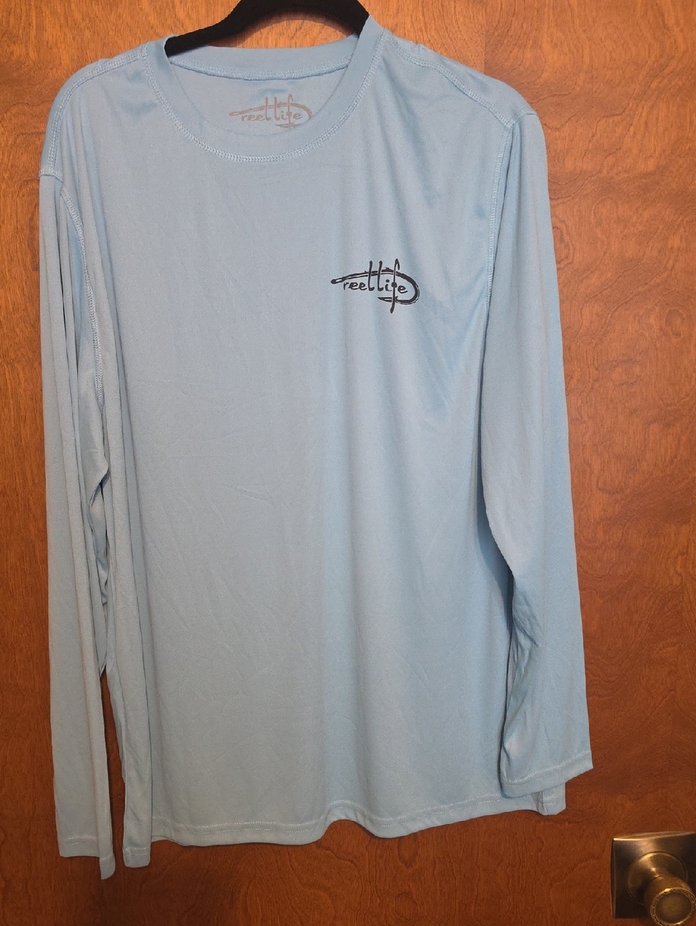 Reel Life Men's Long Sleeve Swim Rash Guard - Light Blue